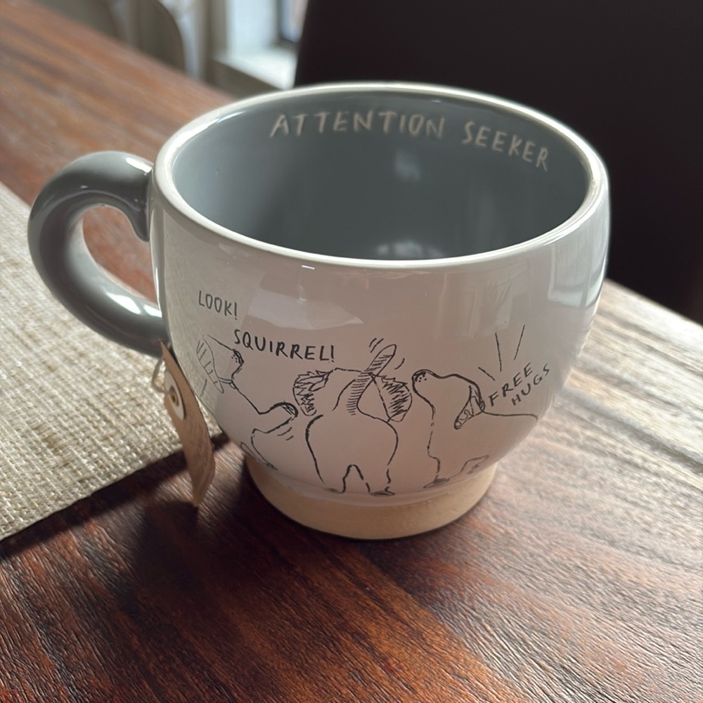 Mud Pie ceramic coffee mug large New!